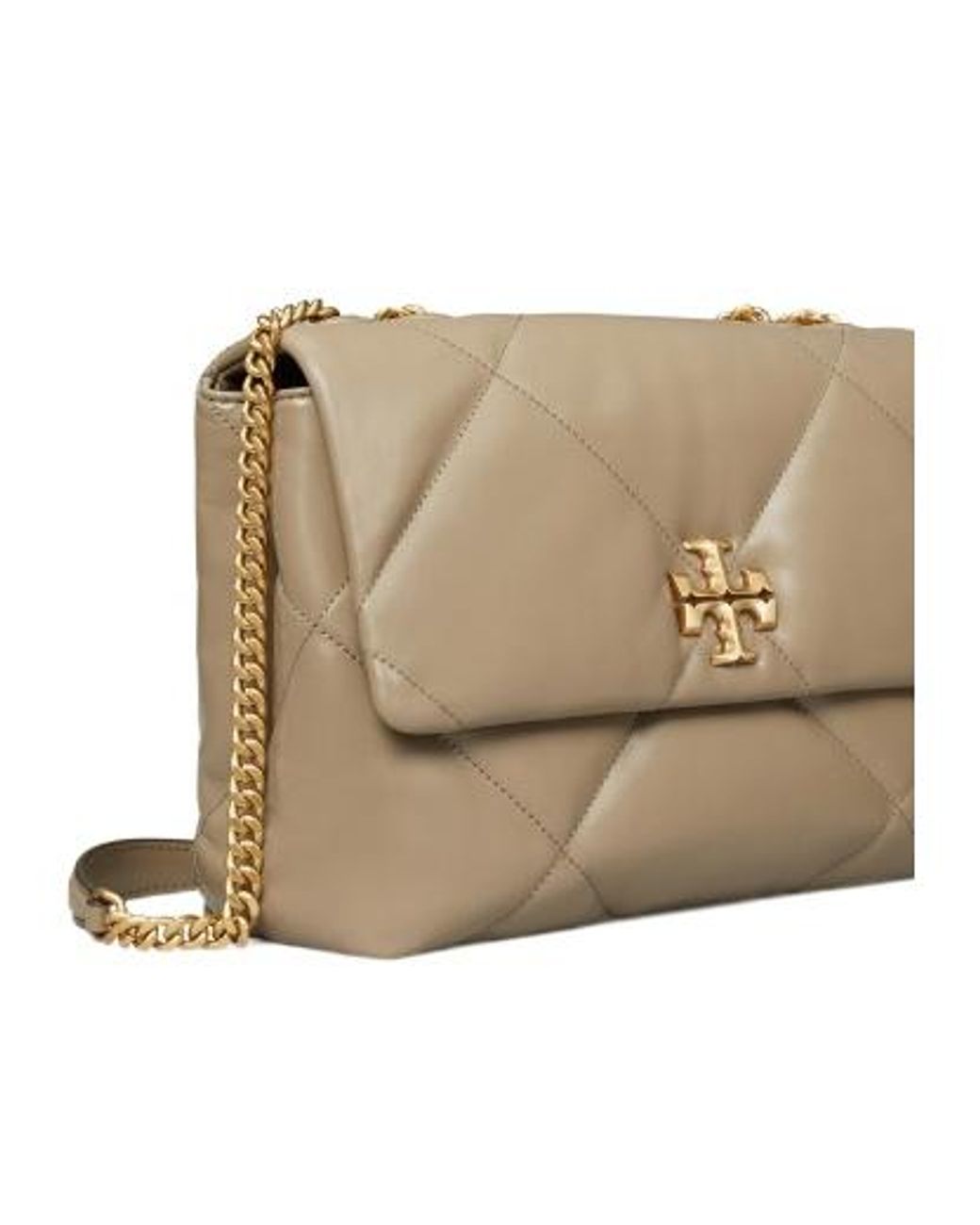Tory Burch Natural Kira Diamond Quilt Convertible Shoulder Bag