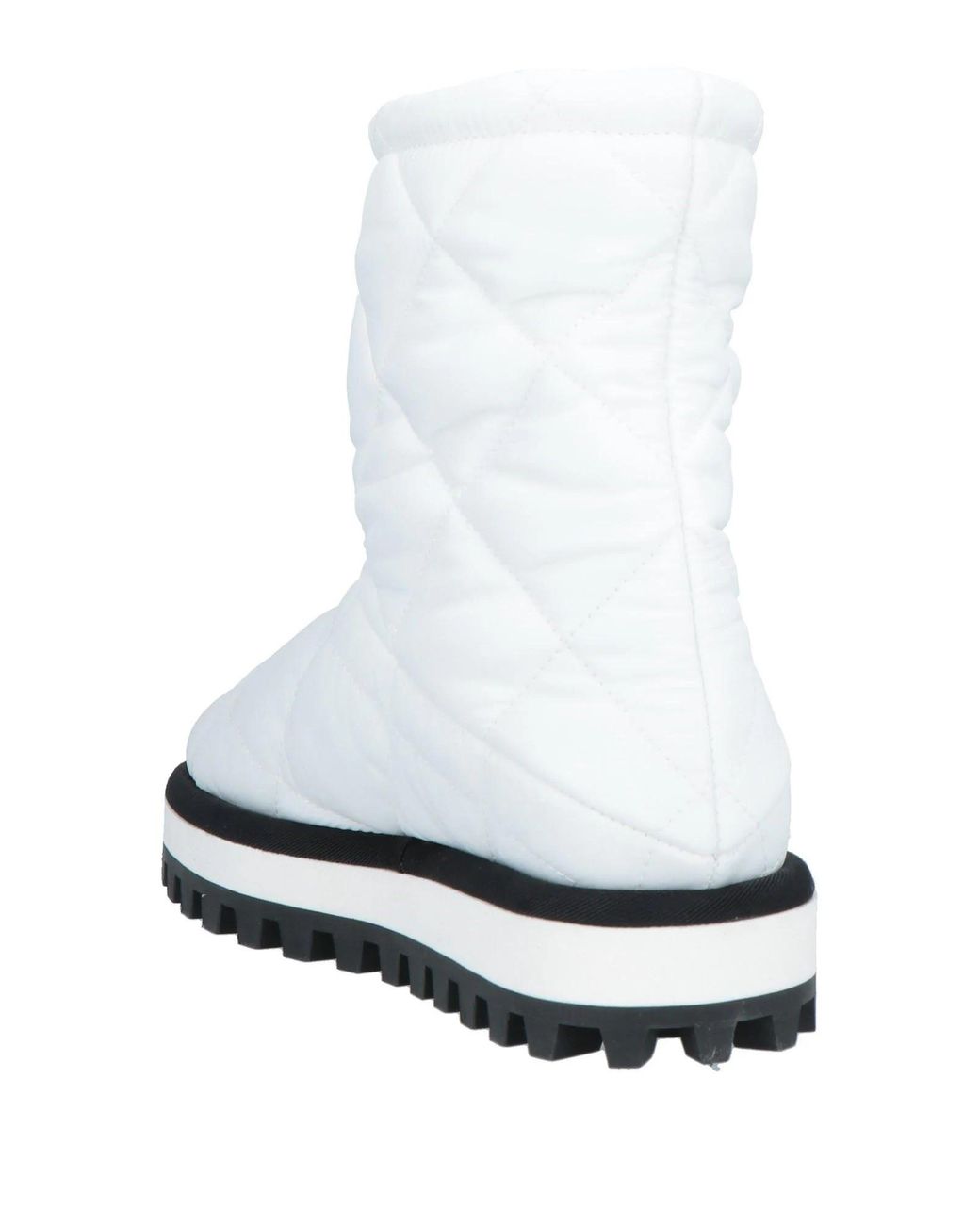 Dolce & Gabbana White Padded Ankle Boots
