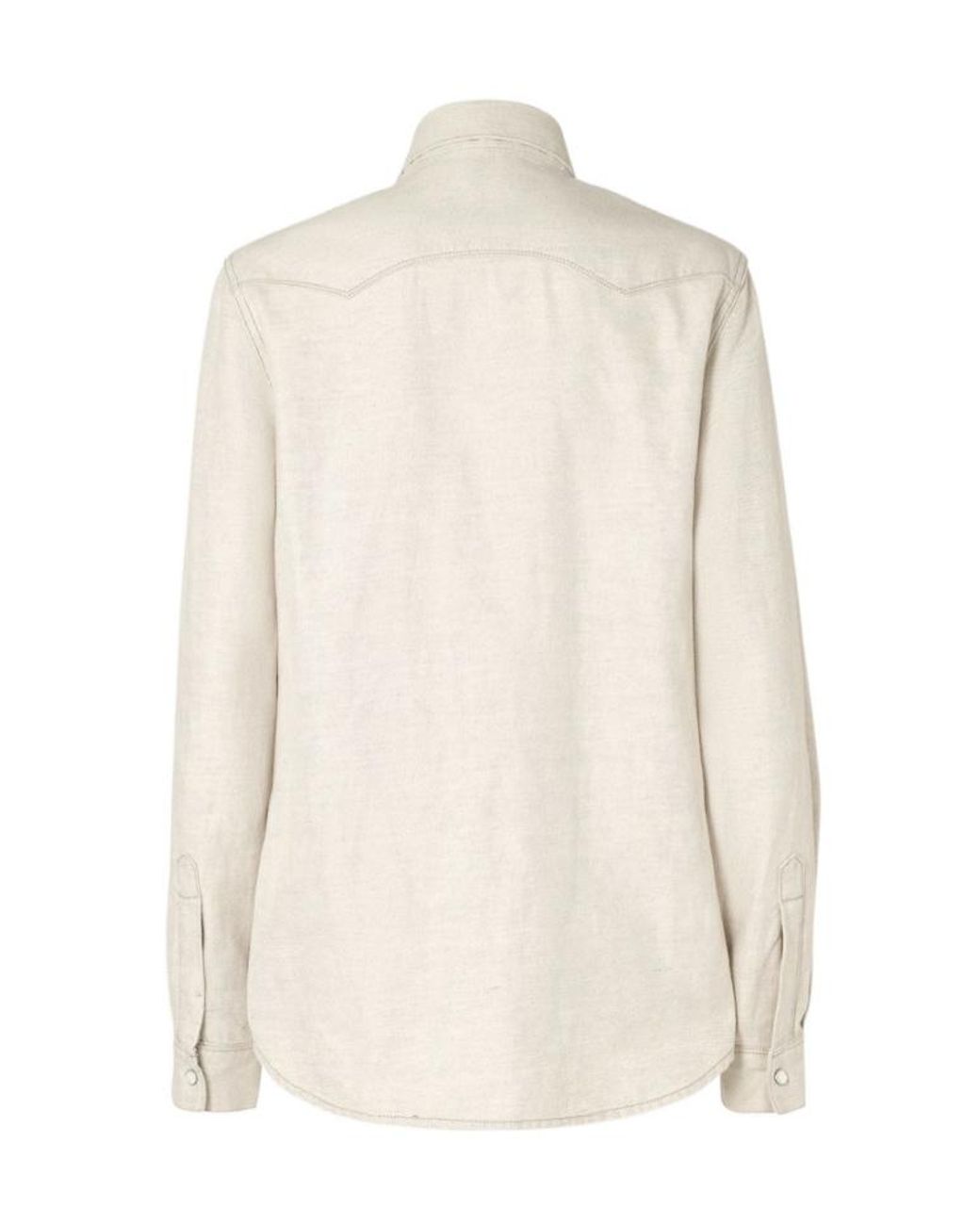 Fendi White Selleria Western Denim Shirt