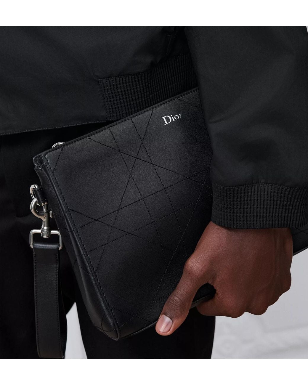 Dior Black A5 Triangle Pouch for men