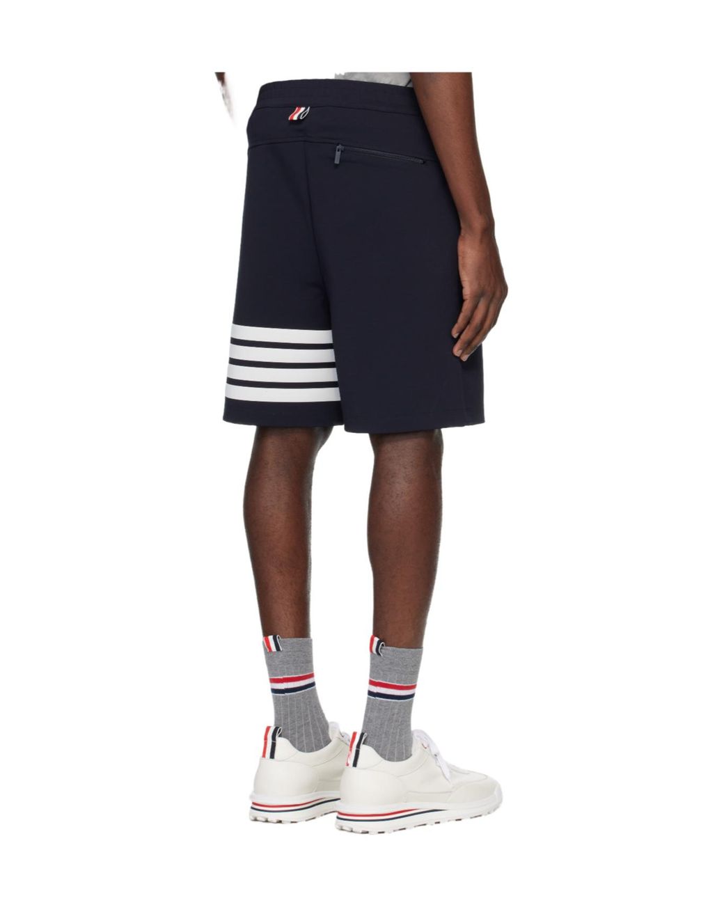 Thom Browne Blue Zipped Pocket Shorts for men