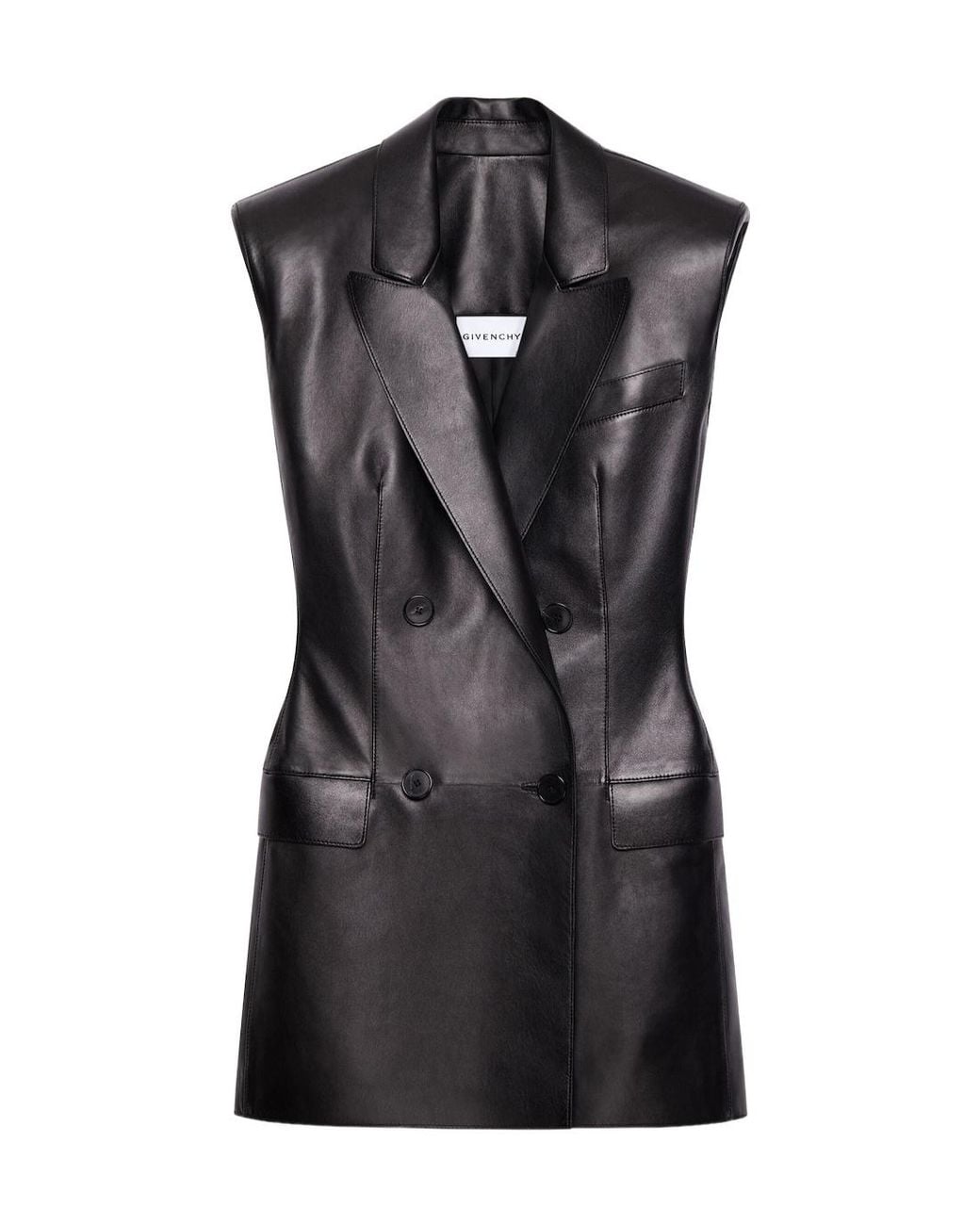 Givenchy Black Double-Breasted Sleeveless Jacket