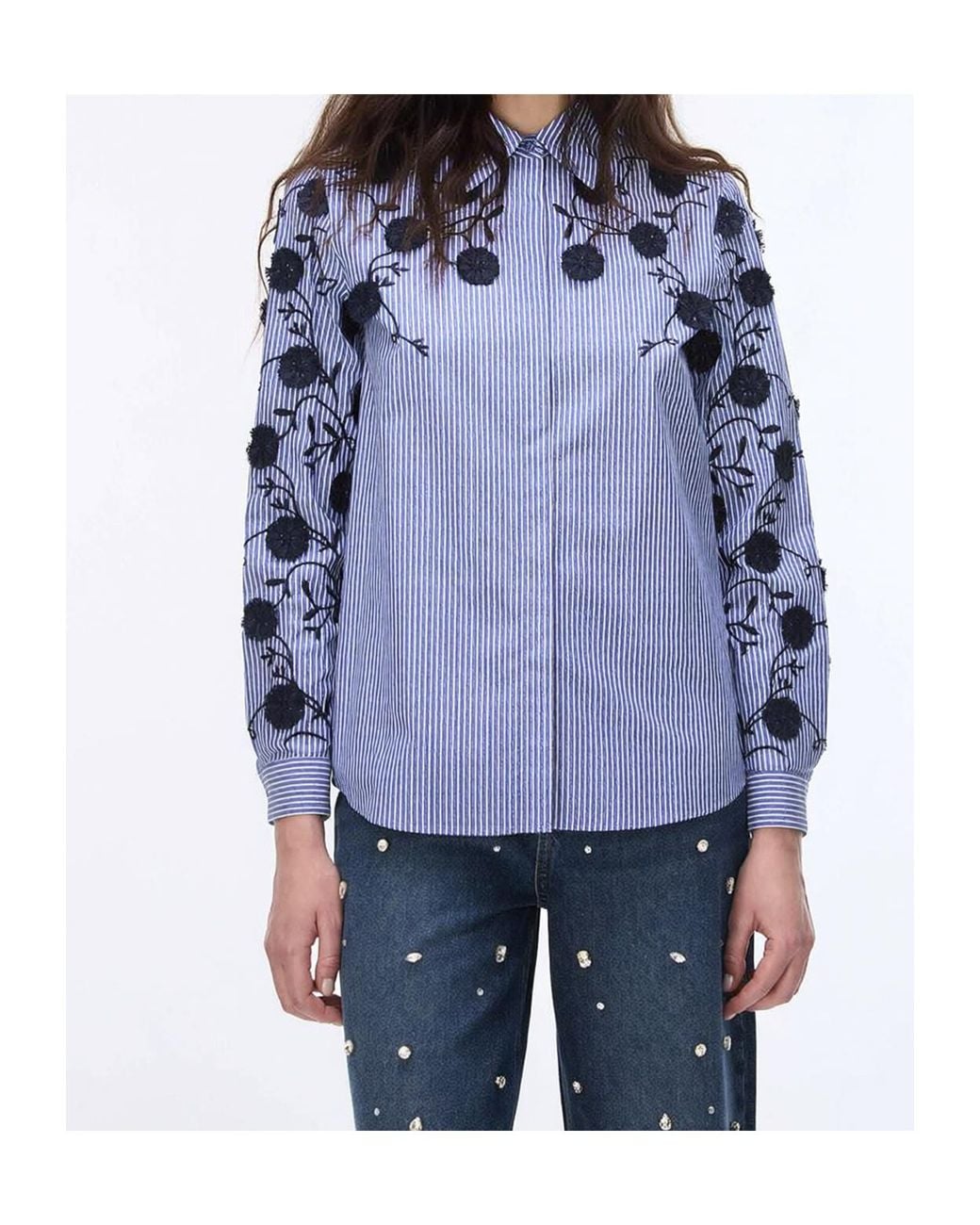 iBlues Blue Striped Shirt
