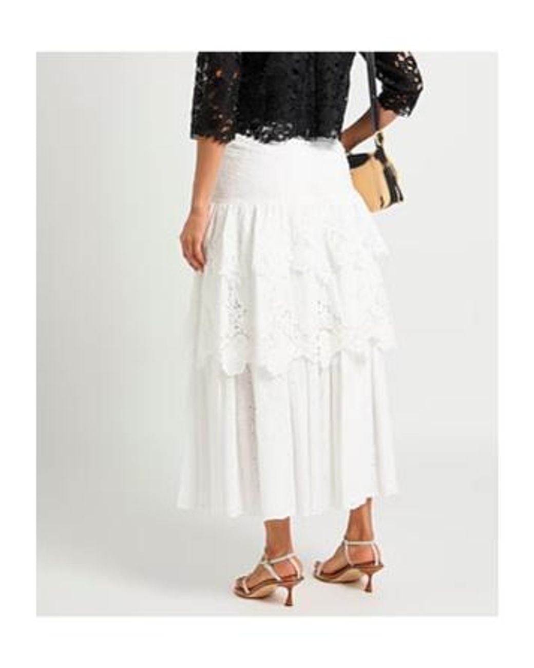 MAX&Co. White Long Skirt