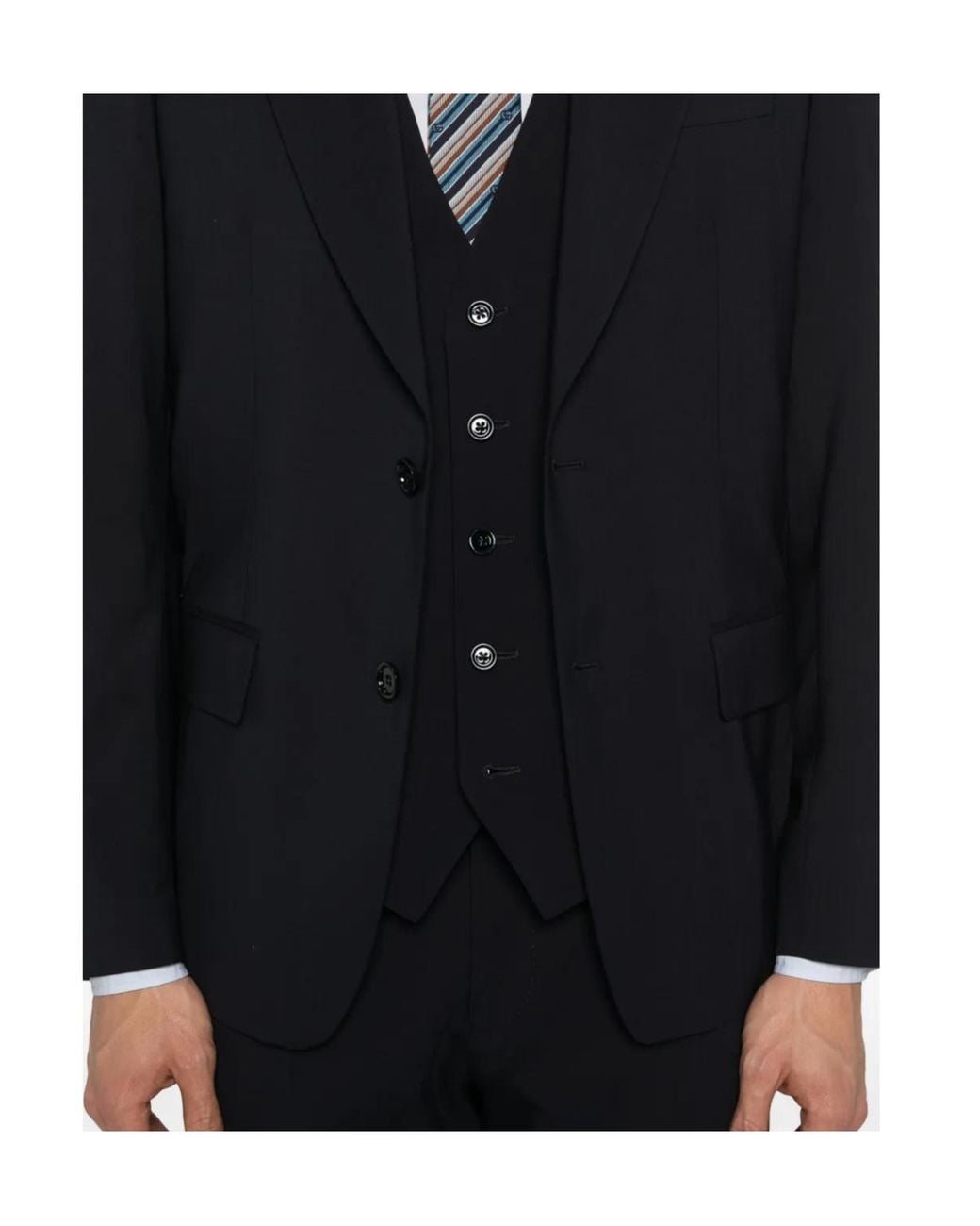 Lardini Blue Three-Piece Tailored Suits for men