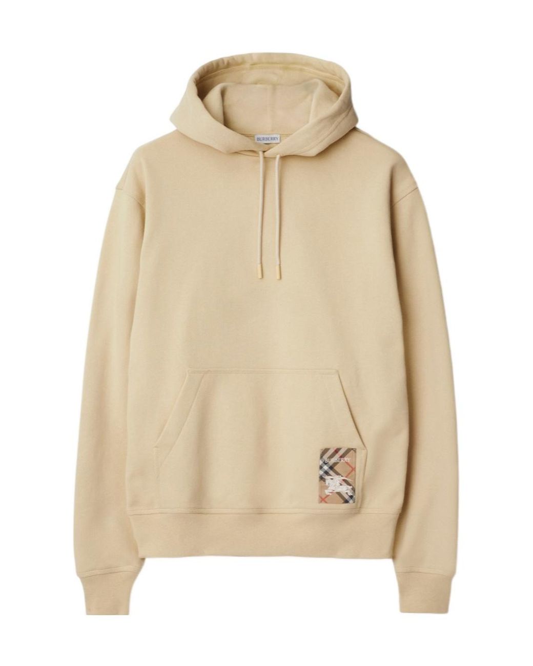 Burberry Natural Check Label Hoodie for men