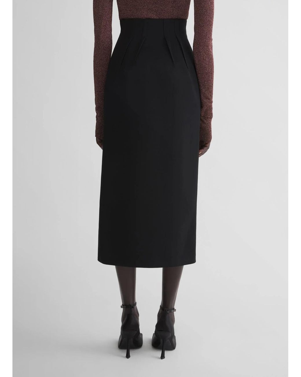Mugler Black Slit Skirt