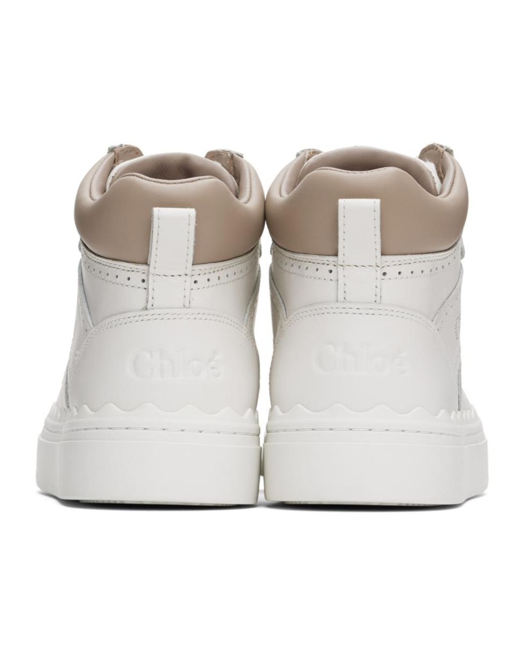 Chloé White Lauren High-Top Sneakers