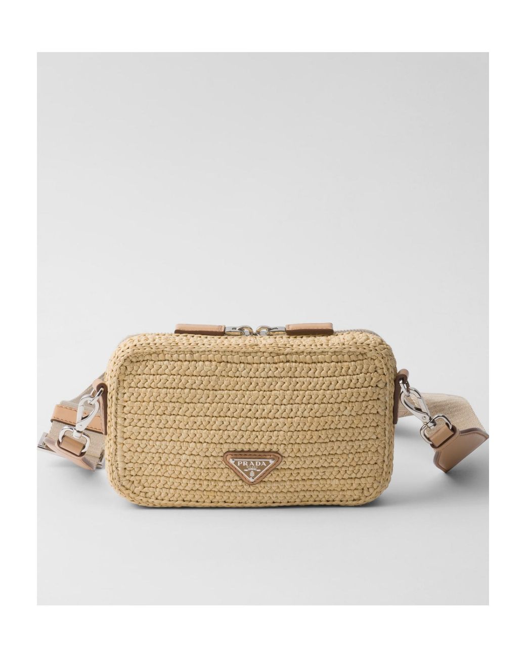 Prada Natural Crochet Brique Bag for men