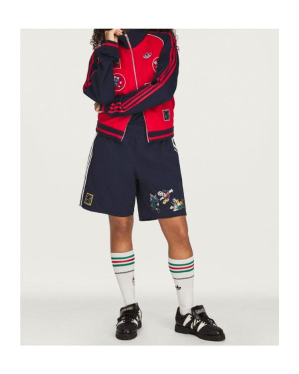 Adidas Blue Originals Disney Graphic Shorts for men