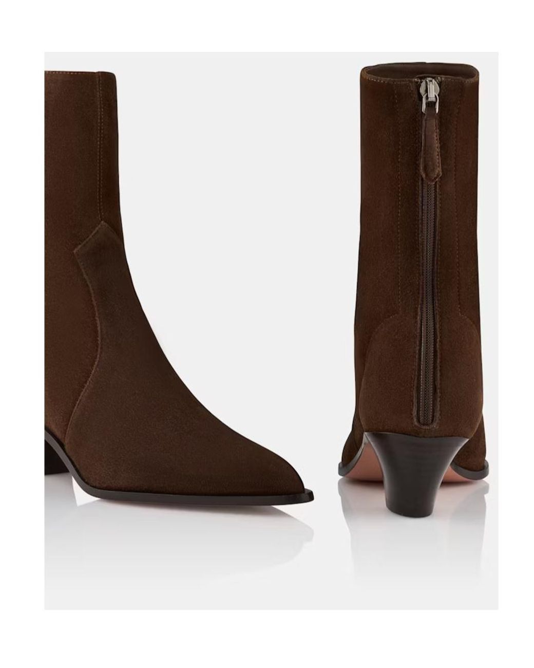 Aquazzura Brown Brunswick Suede Ankle Boots