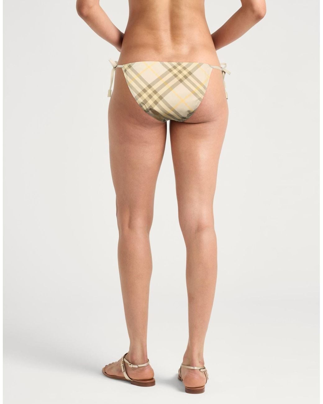 Burberry White Printed Bikini Bottom