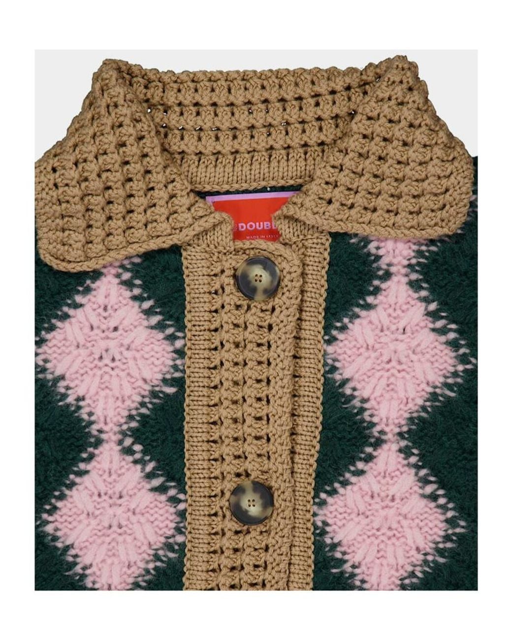 LaDoubleJ Blue La Doublej Crochet Bowling Cardigan