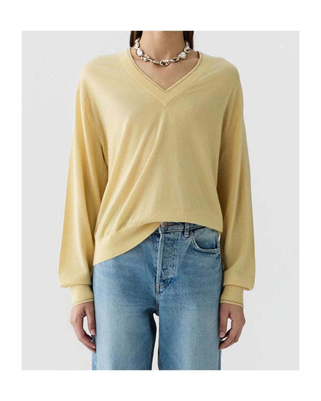 Guest In Residence Natural The Airy V Cashmere Sweater