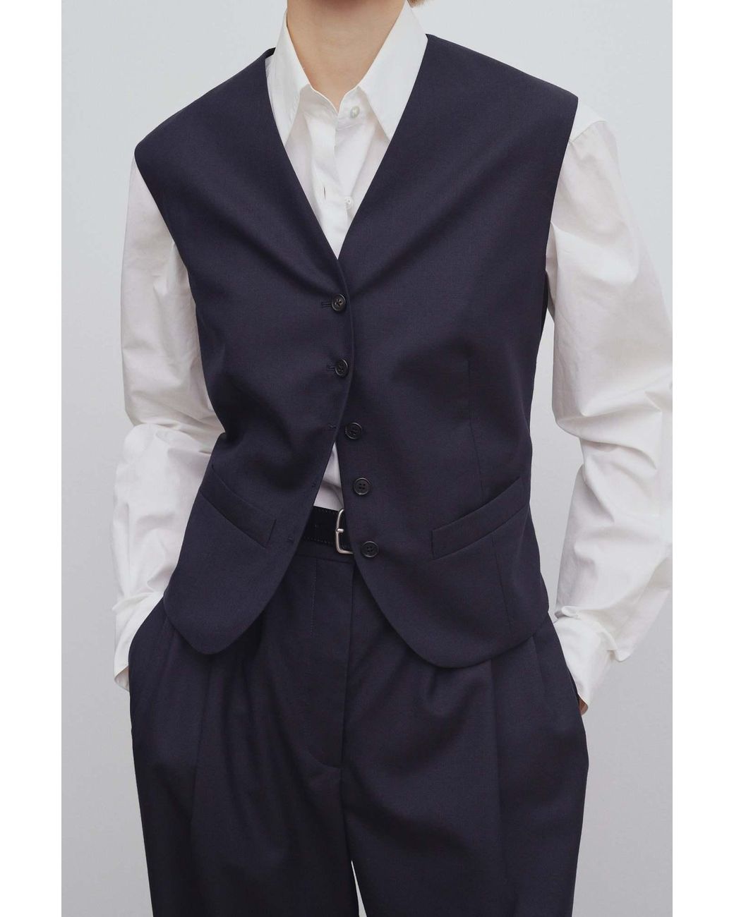 The Row Blue Logo Vest