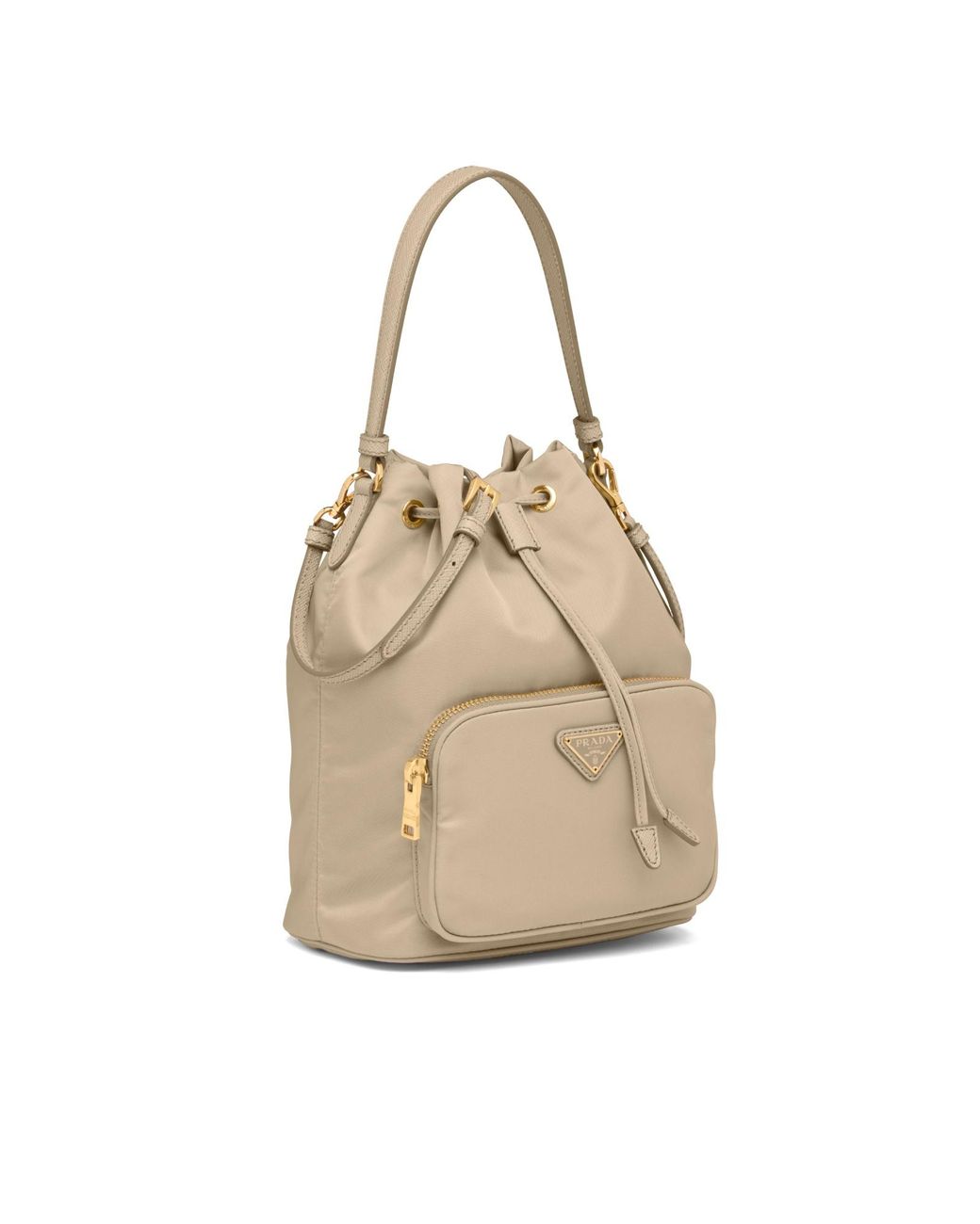 Prada Natural Duet Re-Nylon Bucket Bag