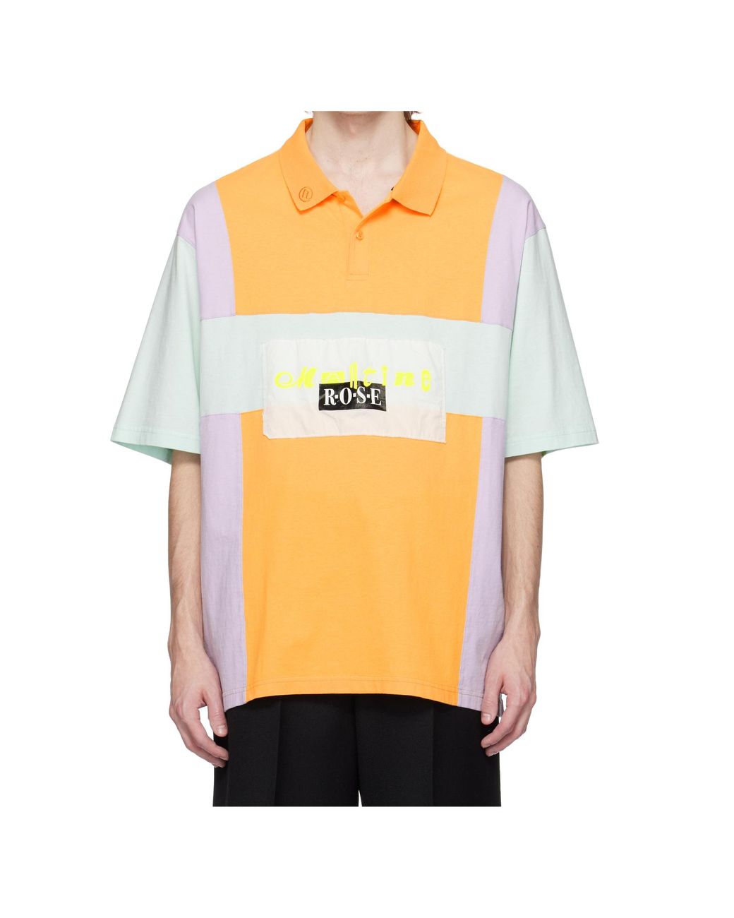 Martine Rose Gray Oversized Panelled Polo for men