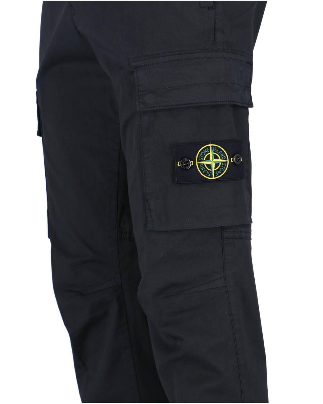Stone Island Blue '3100304 Supima' Cargo Pants for men