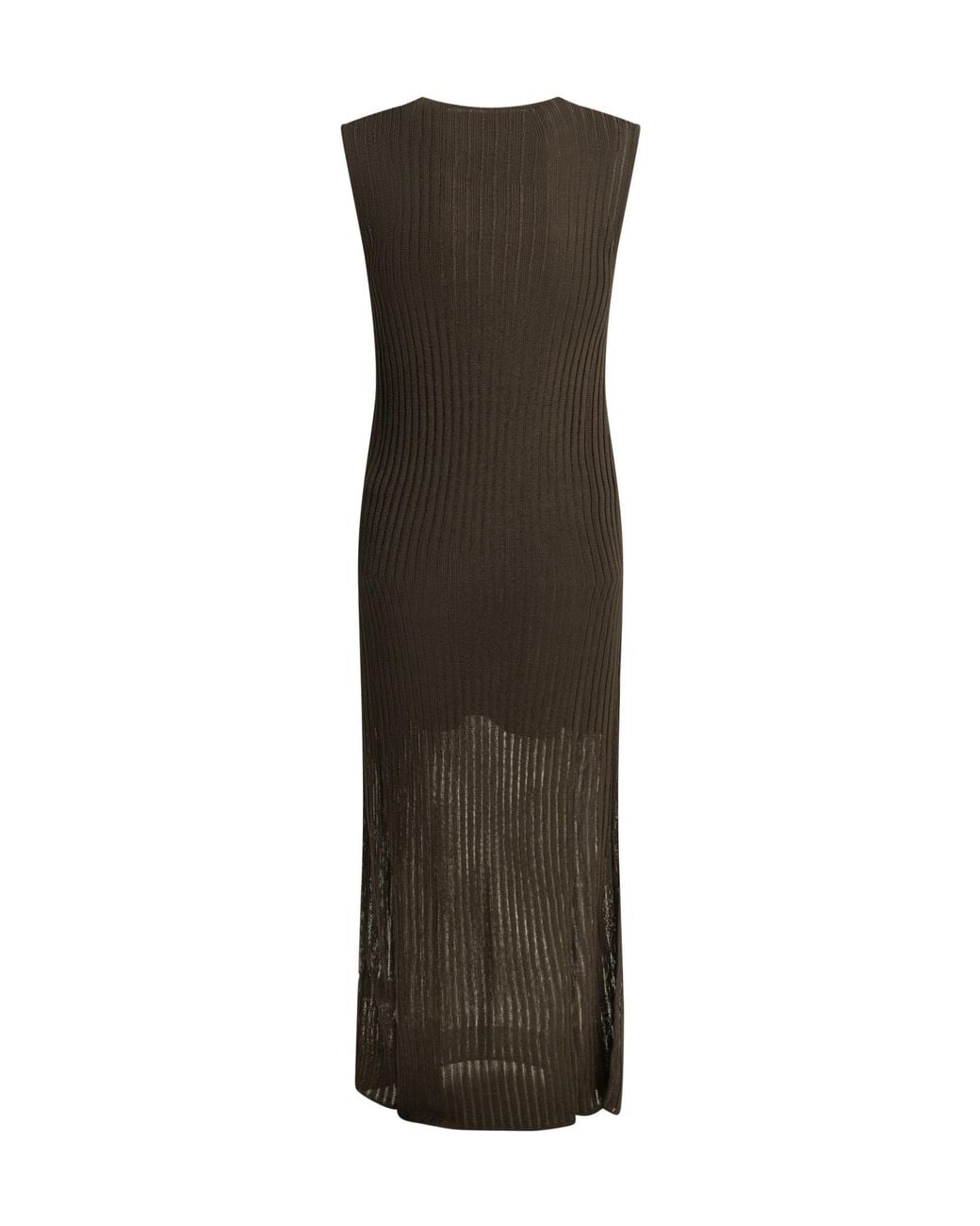 Loulou de Saison Brown Round Neck Dress