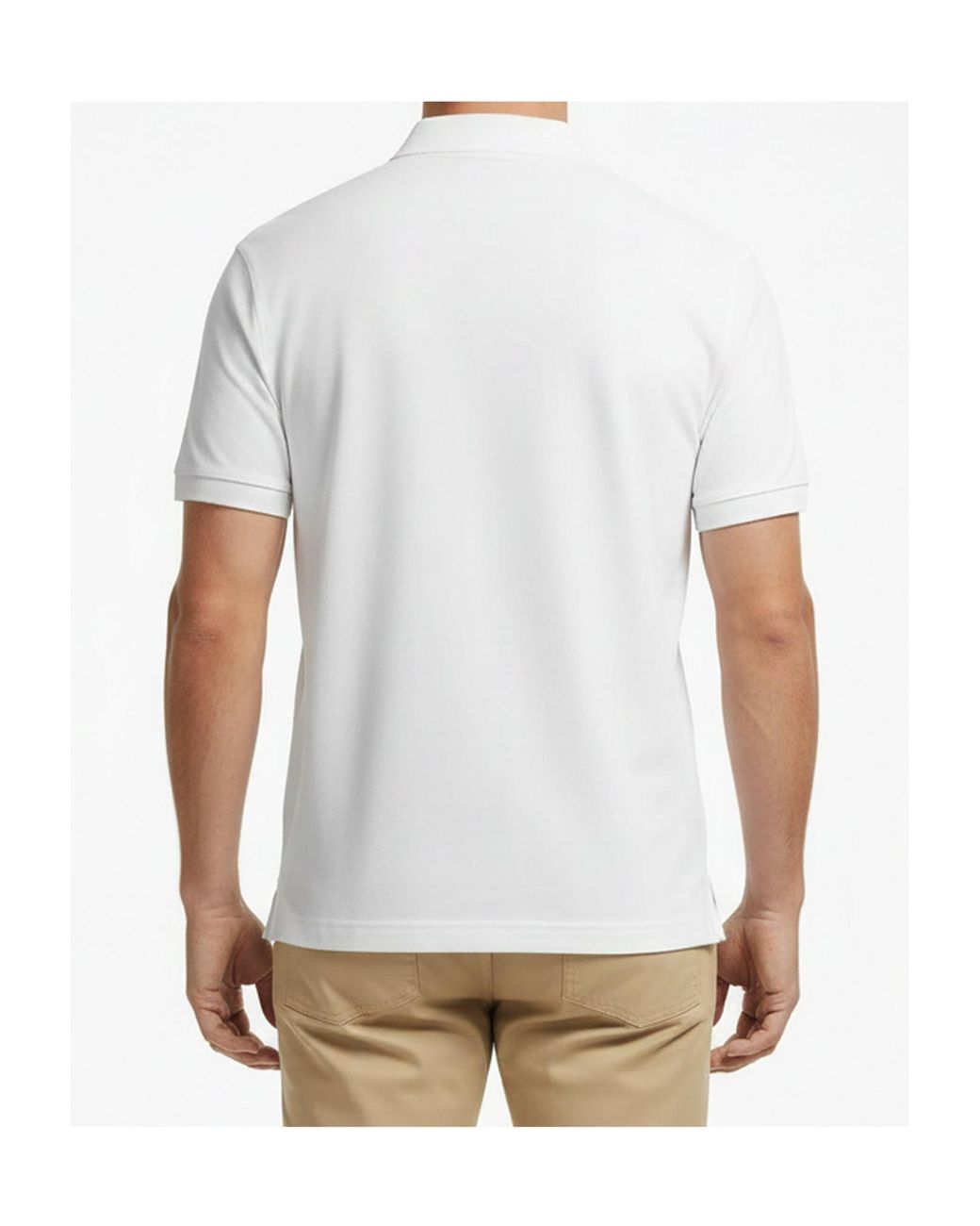 Tommy Hilfiger White Zip Short Sleeve Polo Shirt for men