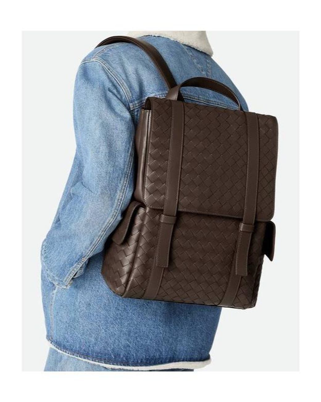 Bottega Veneta Brown Back To School Backpack for men