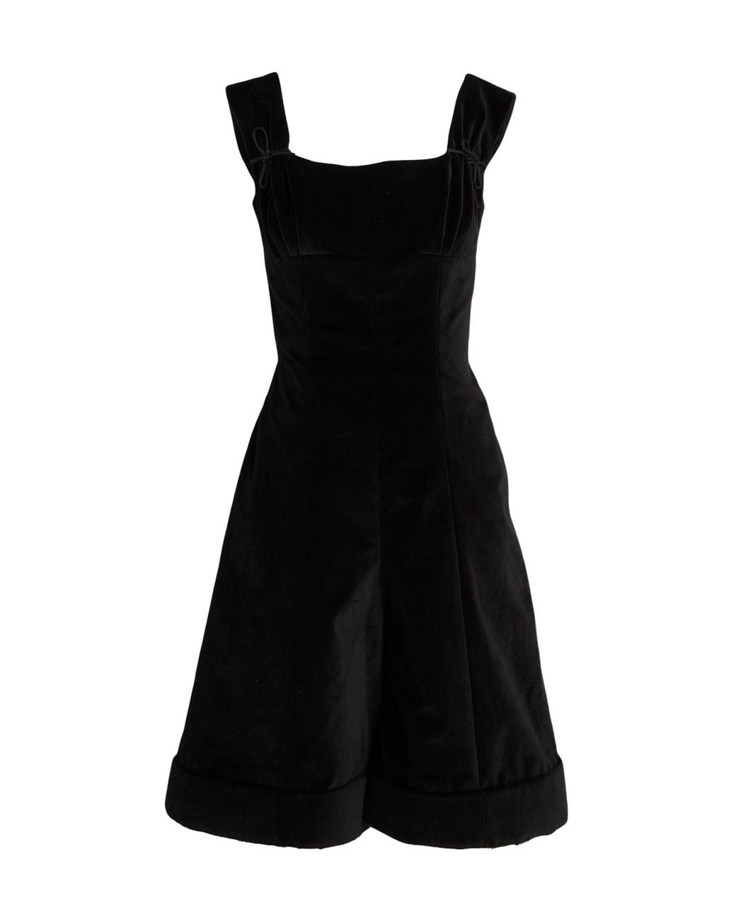 Maison Margiela Black Playsuit Cotton, Silk
