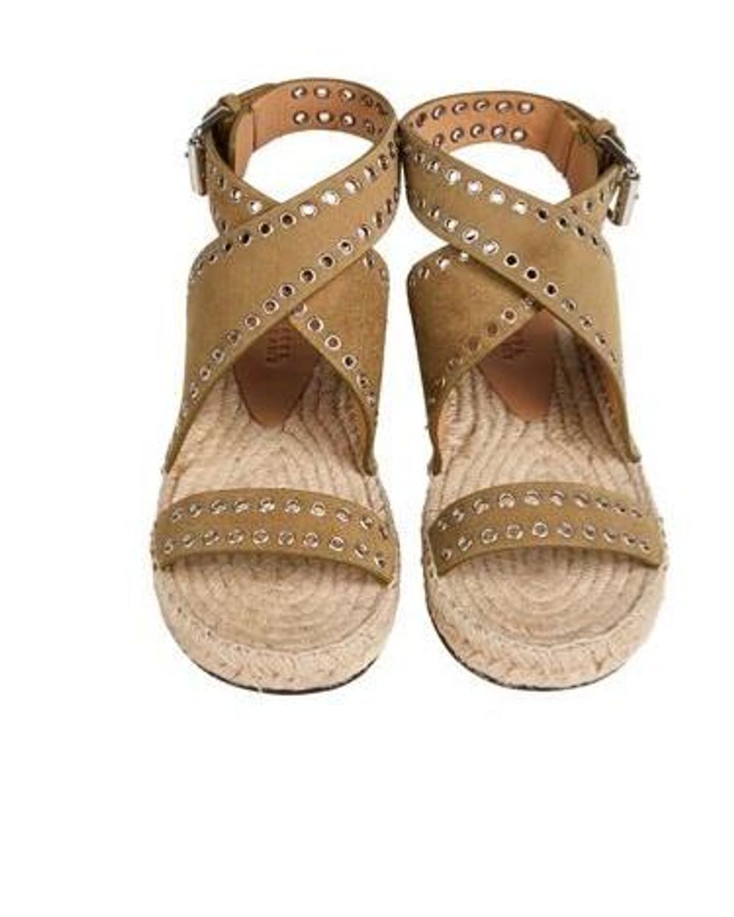 Isabel Marant Natural Fashion Versatile Leather Jute Sole Sandals