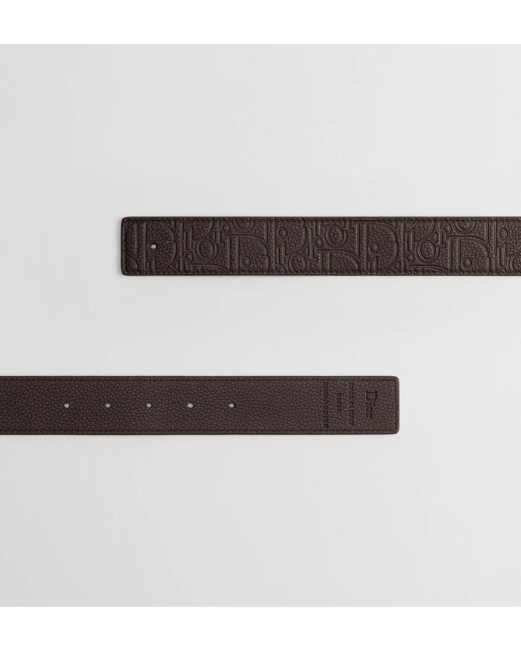 Dior White Reversible Belt Strap for men