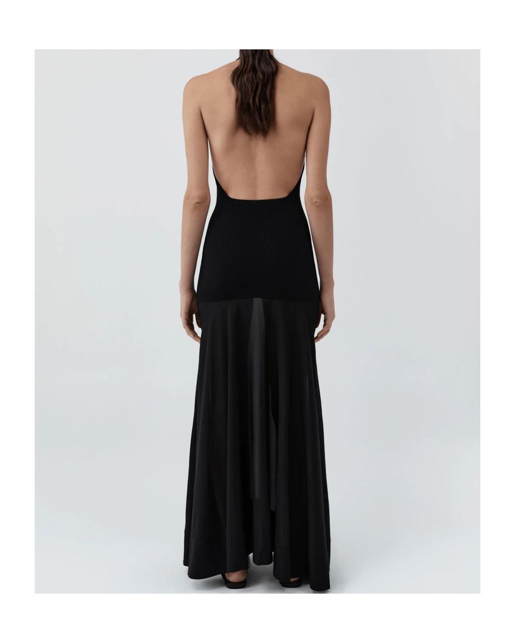 St. Agni Black Backless Dress