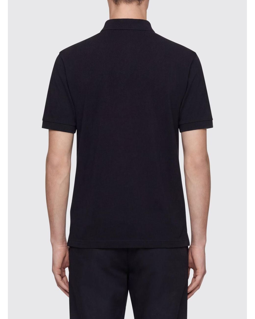 Stone Island Black Logo Patch Short Sleeved Polo Shirt for men