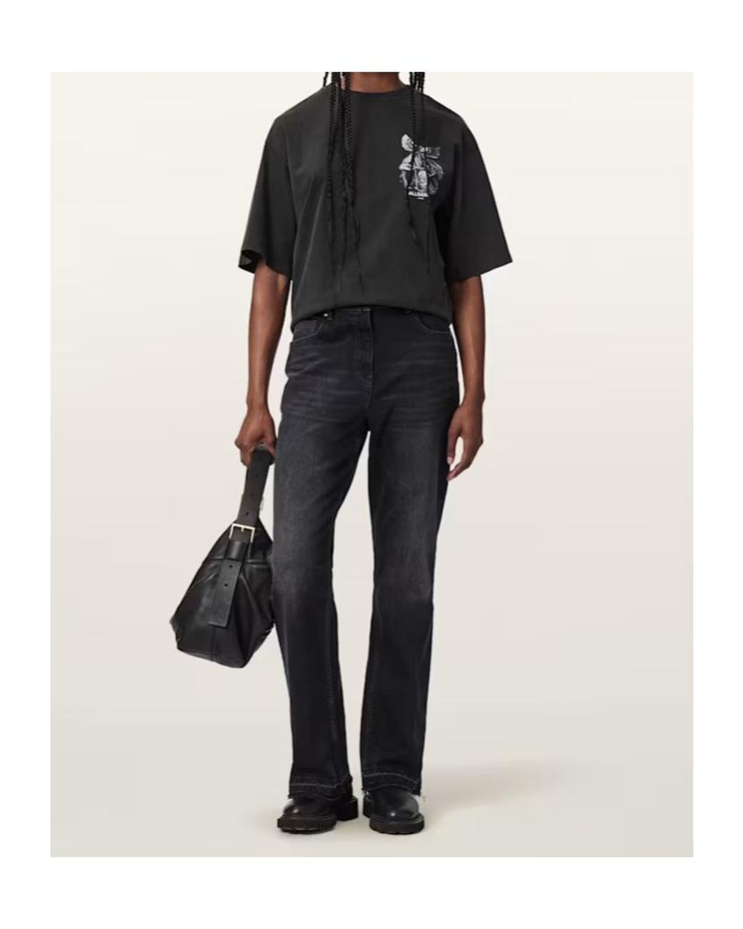 AllSaints Black Short-Sleeved T-Shirt
