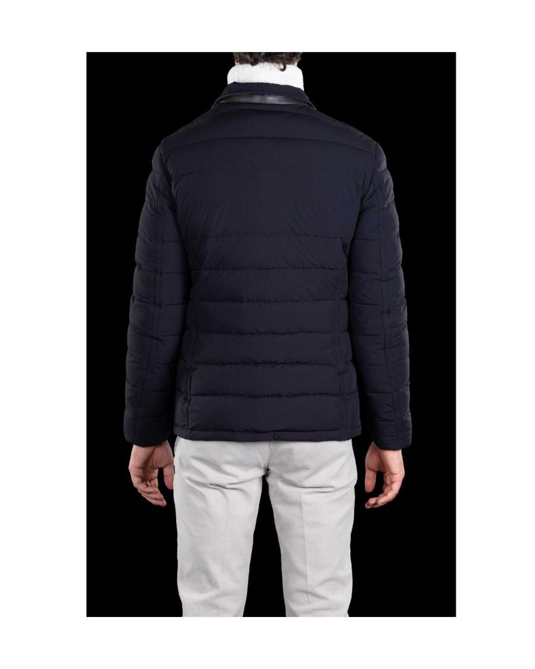 Moorer Blue Zayn Padded Button-Front Jacket for men