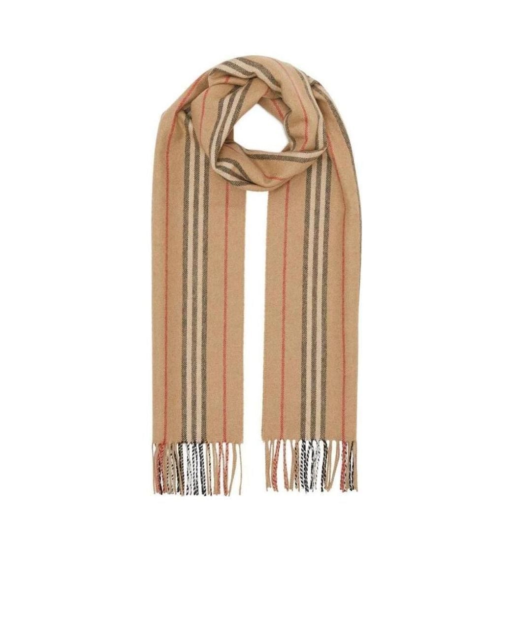 Burberry Natural Iconic Striped Scarf