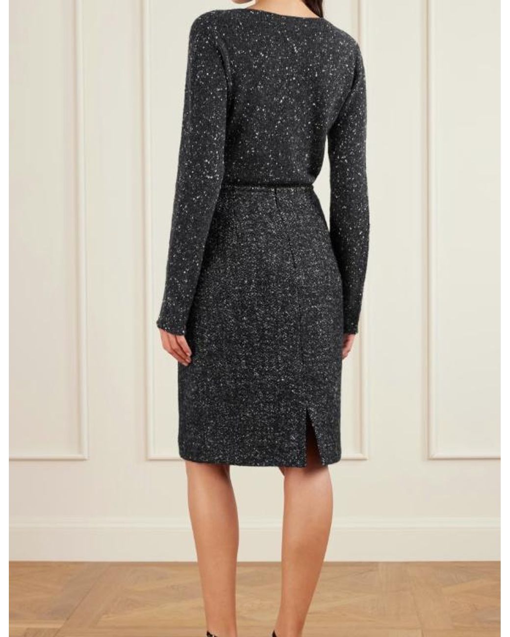 The Row Blue 'Malva' Skirt With Rear Concealed Zip Closure And Rear S