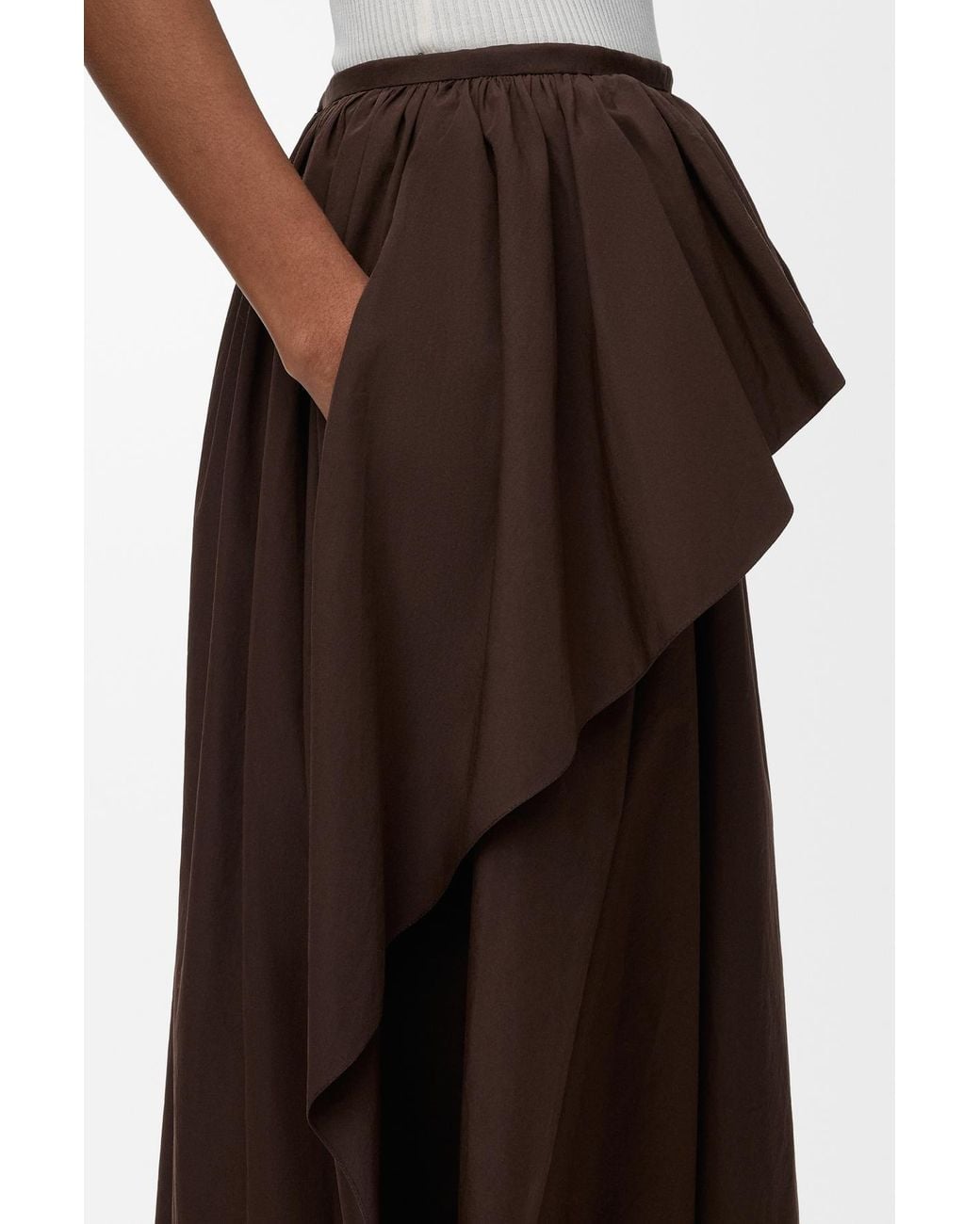 Loewe Brown Asymmetrical Skirt