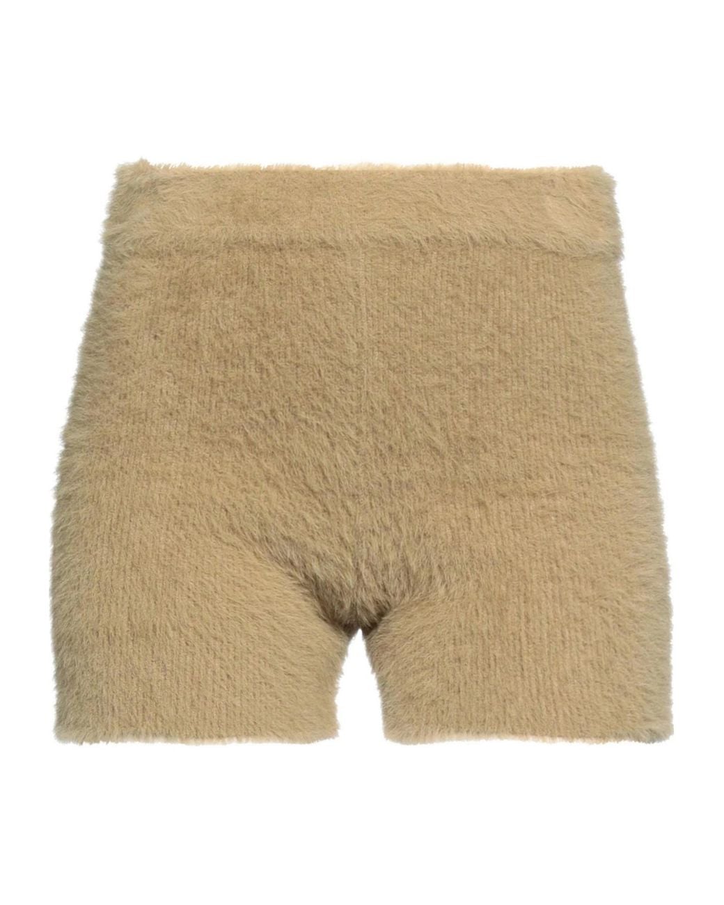 Jacquemus Natural Solid-Colored Knit Shorts