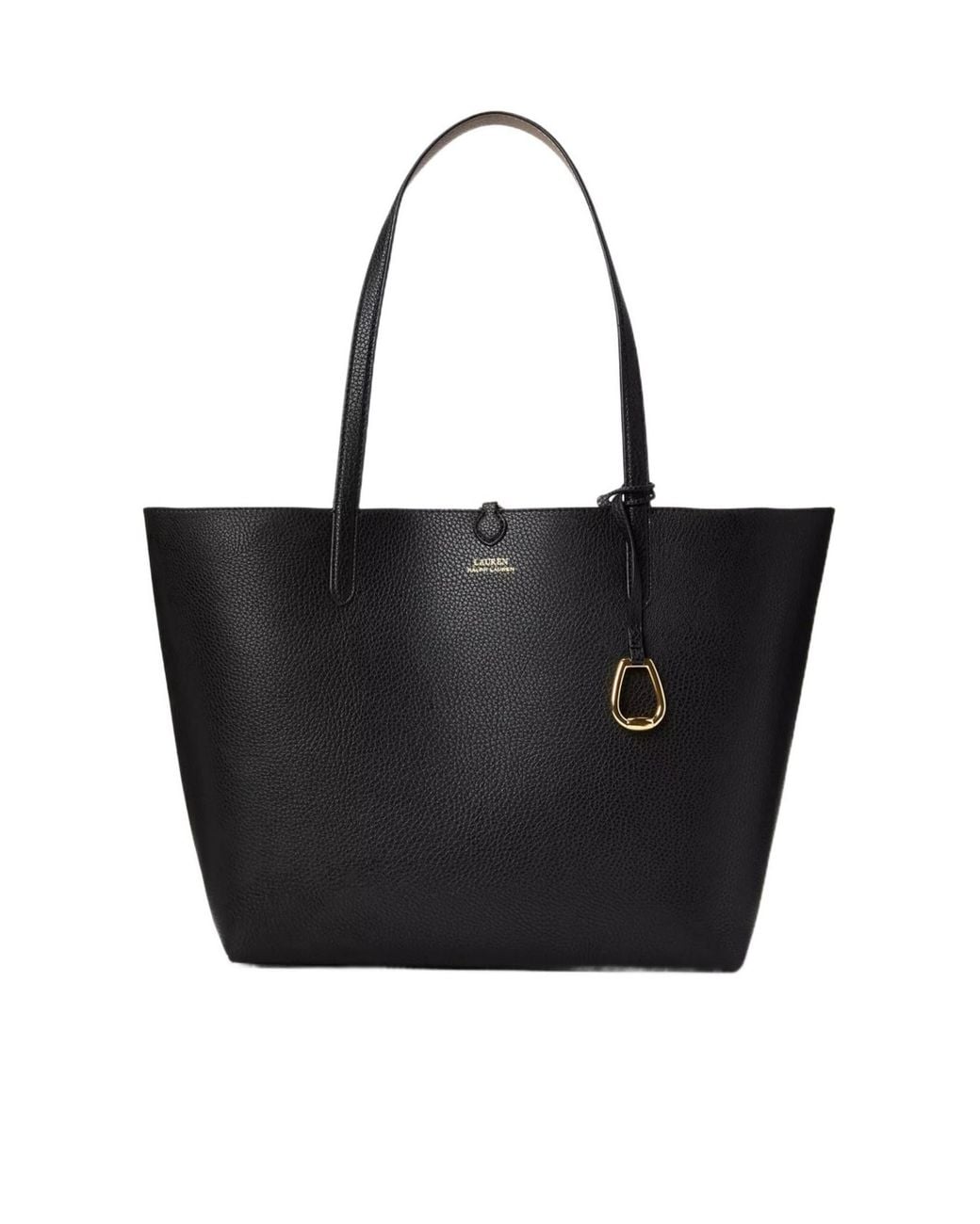 Ralph Lauren Black Reversible Leather Tote Bag
