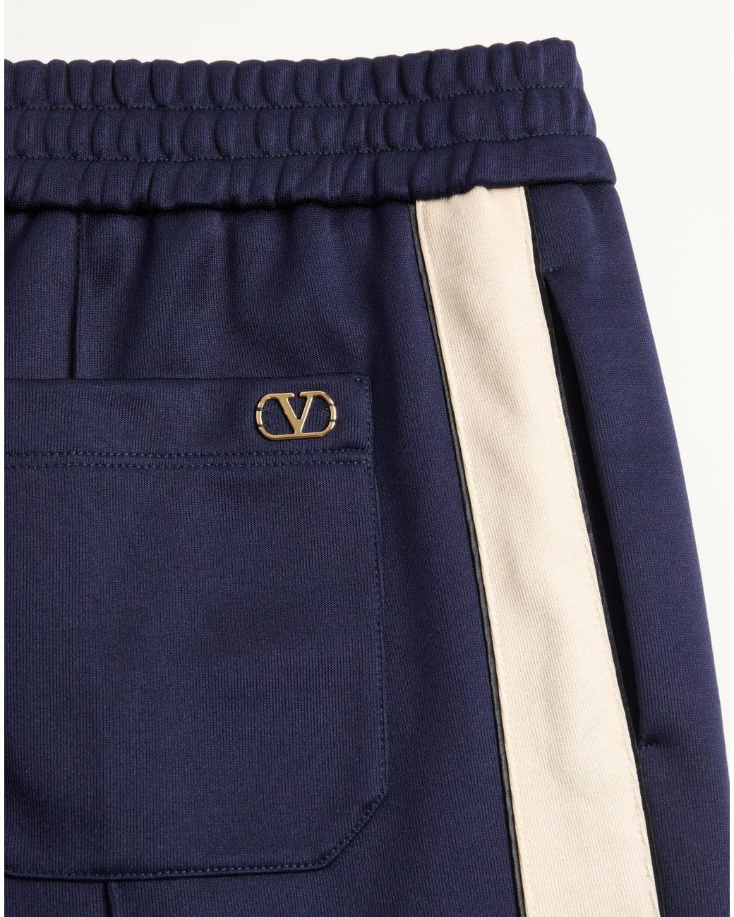 Valentino Blue Logo Plaque Track Pants for men