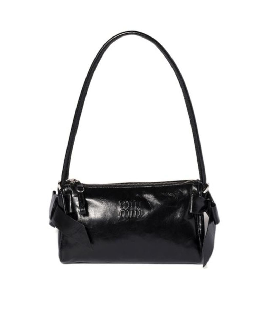 Miu Miu Black Shiny Leather Pouch
