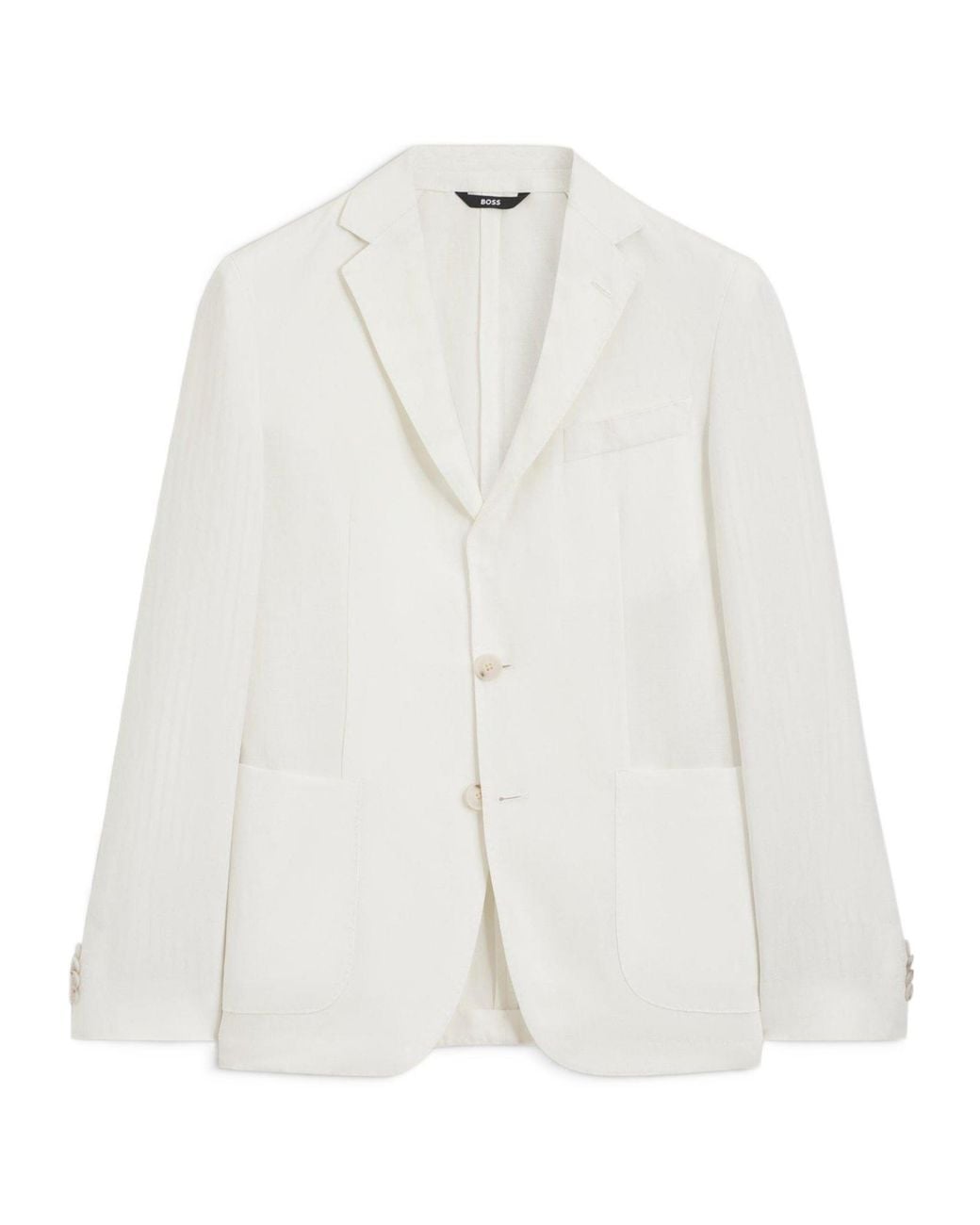 Boss White Single-Breasted Blazer for men
