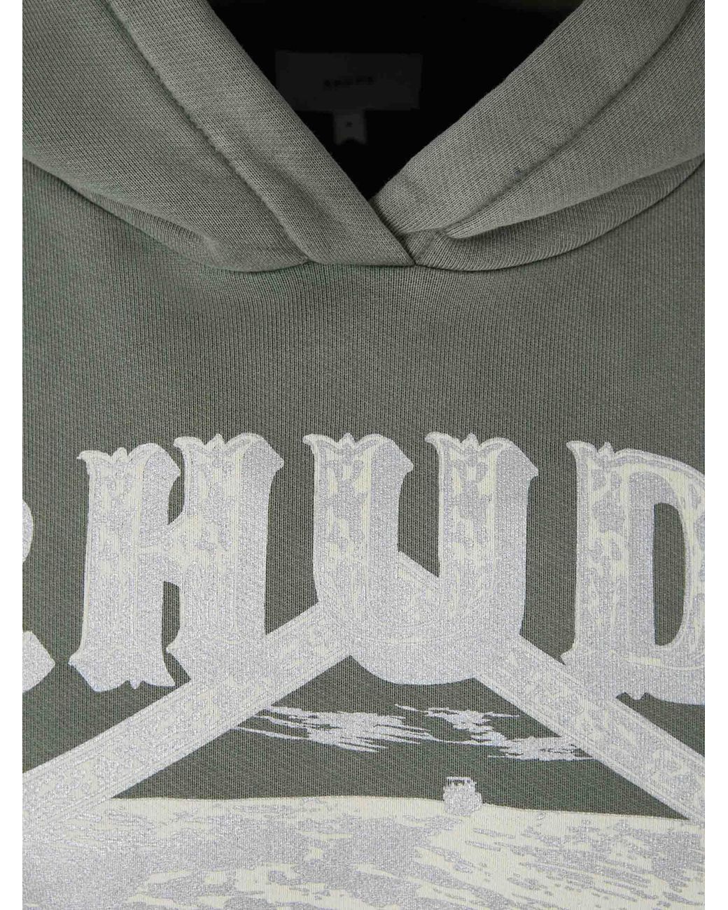 Rhude Gray Long-Sleeve Sweatshirt for men