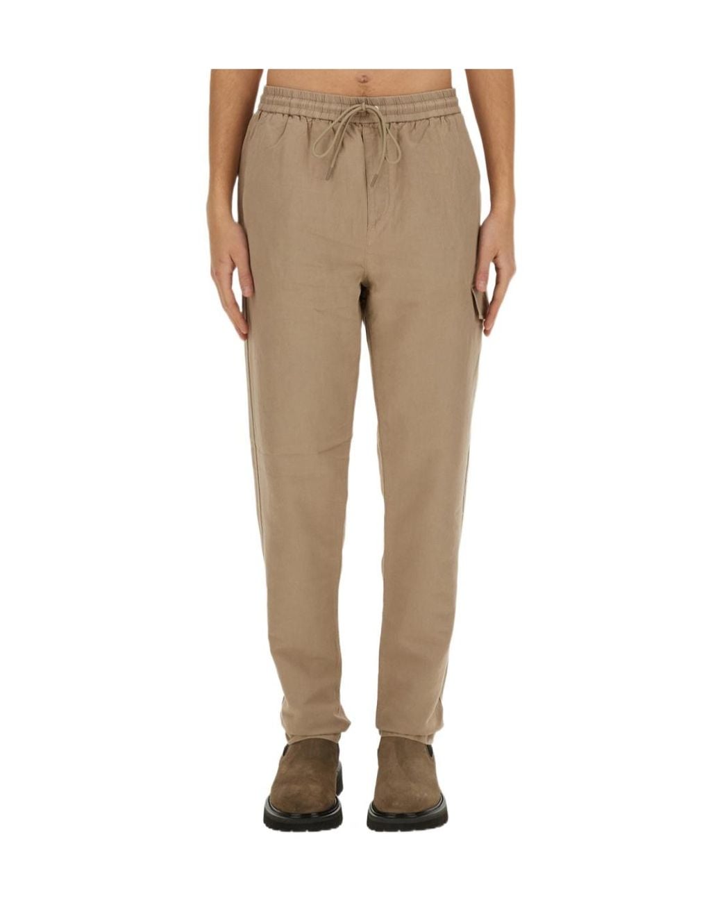 Woolrich Natural Drawstring Straight Leg Pants for men