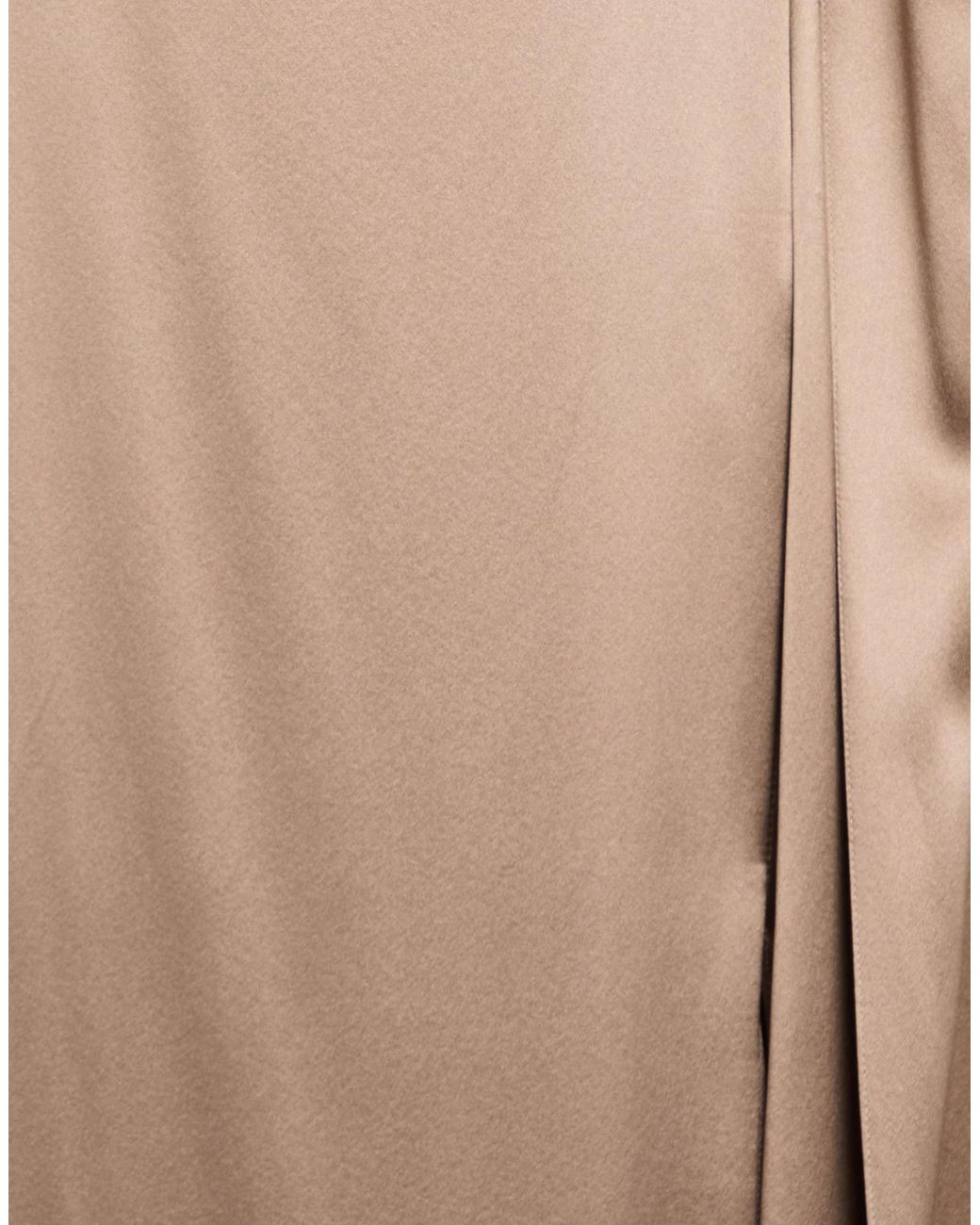 Max Mara Brown Satin Sleeveless Gown