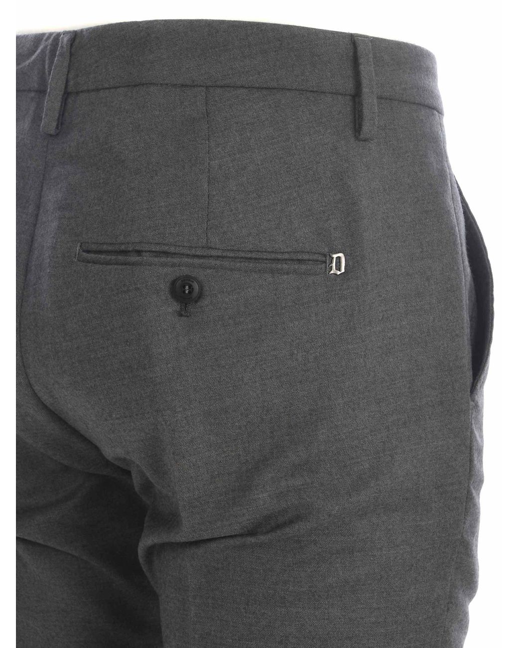 Dondup Gray Gaubert Stretched Pants for men