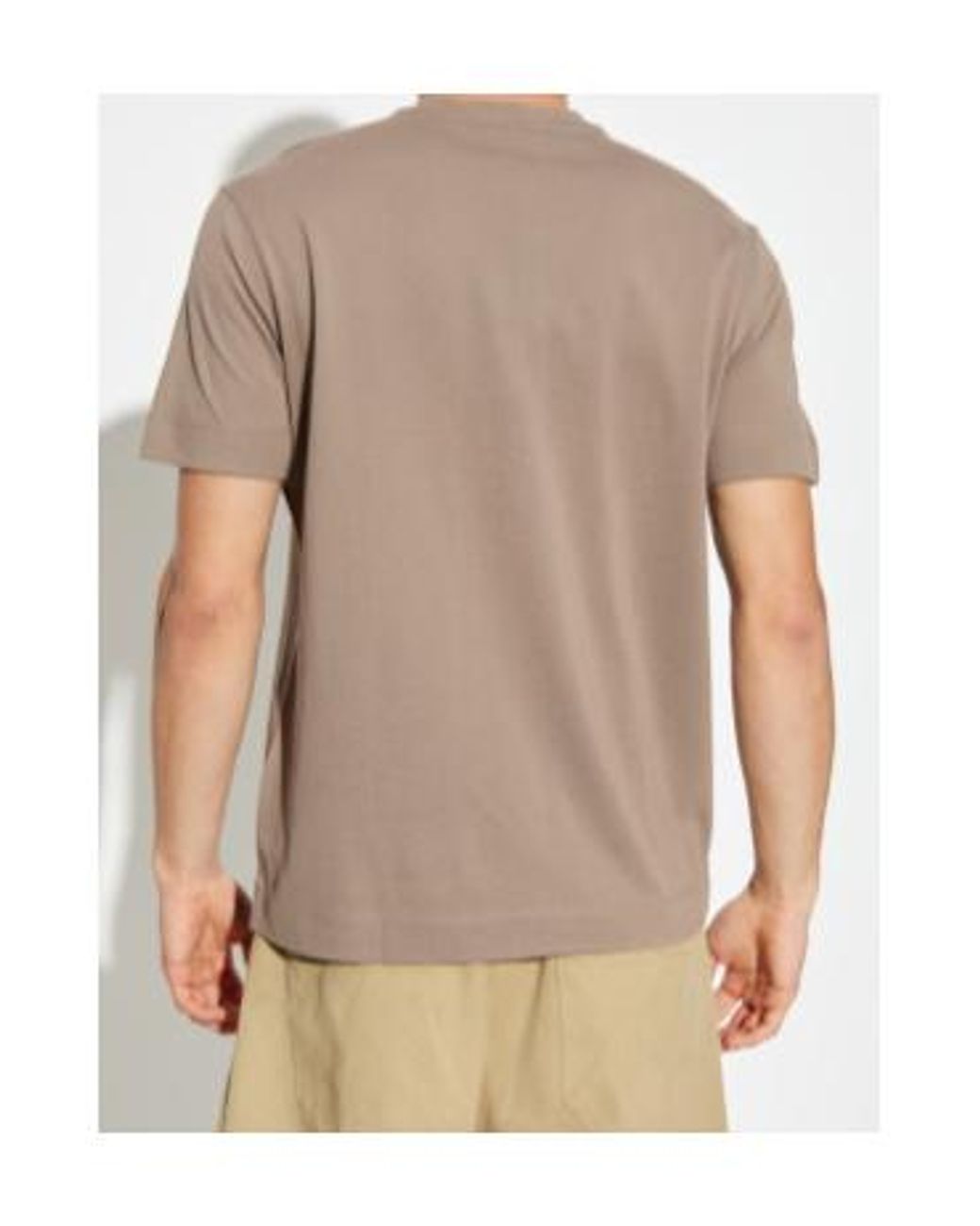 Emporio Armani Natural Short-Sleeved Crewneck T-Shirt for men