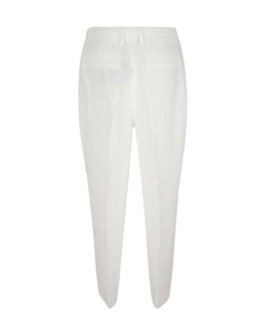 Fabiana Filippi White Tapered-Leg Loose-Fit Trousers