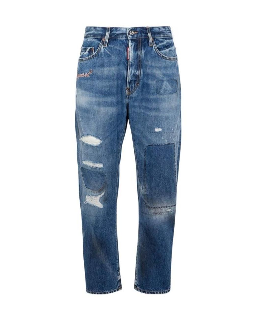 DSquared² Blue Bro Distressed Jeans for men