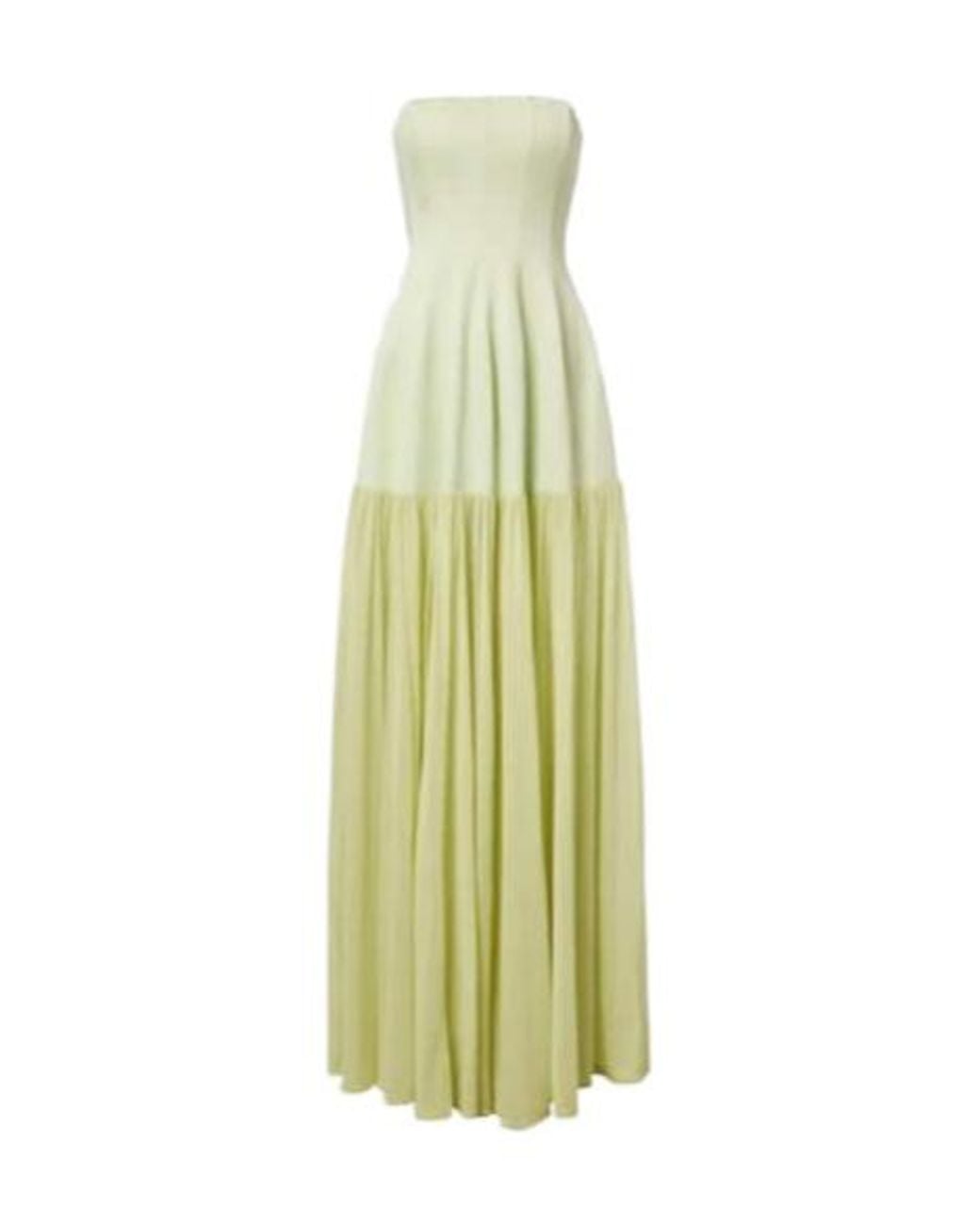 Jonathan Simkhai Green Sandrine Gathered Jersey Bustier Gown