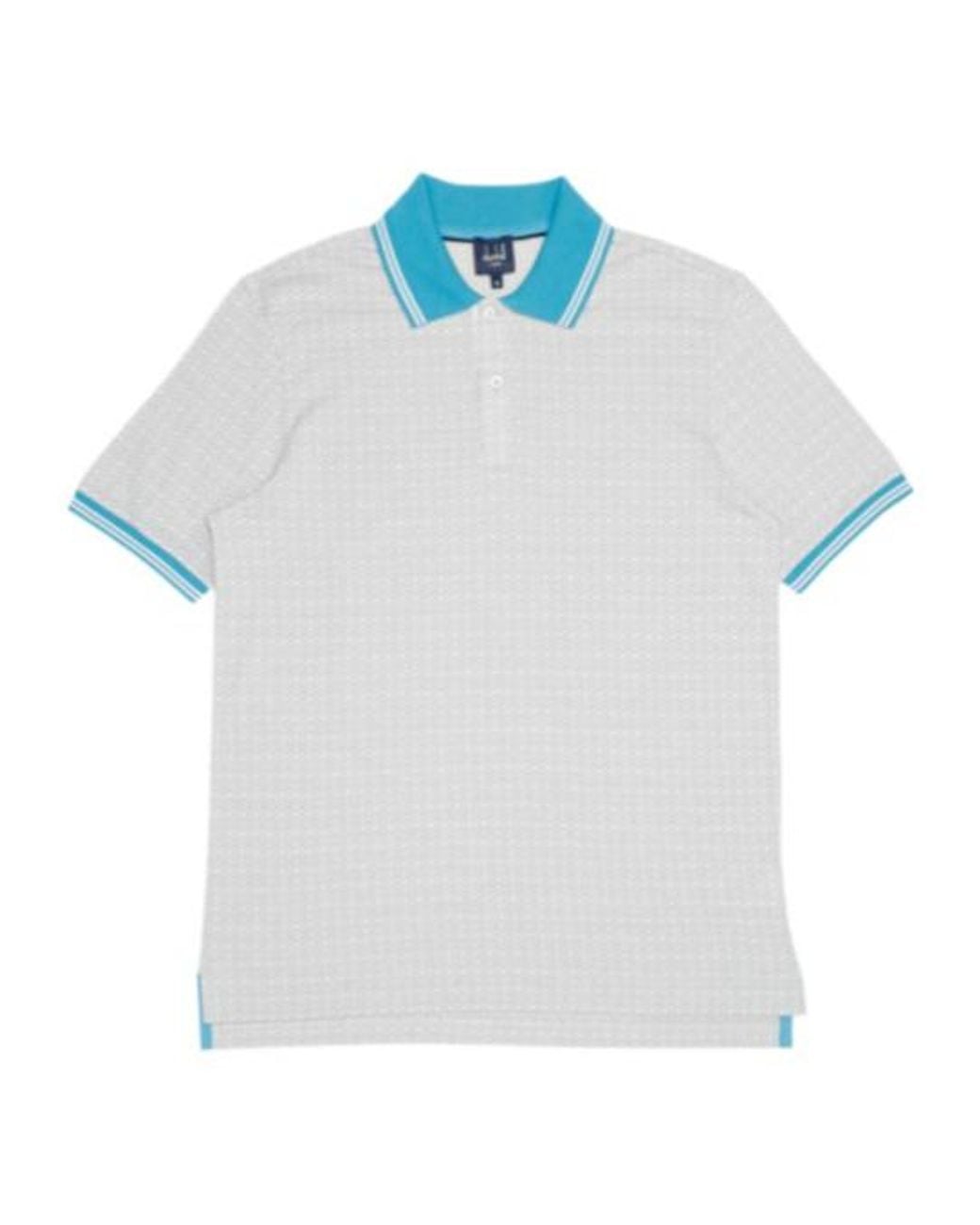 Dunhill White Buckle Short-Sleeved Polo Shirt for men