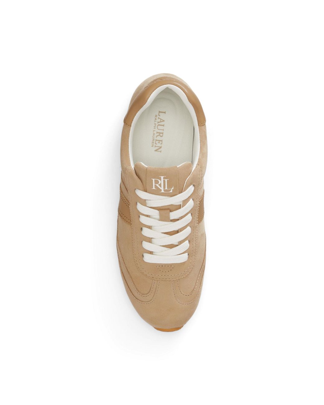 Ralph Lauren Natural Canvas Low Top Trainers